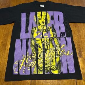 Certified Pro Y2K Streetwear Marilyn Monroe Lakers Colors Graphic T Shirt Mens M